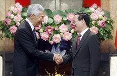 Presidente vietnamita se reúne con primer ministro de Singapur