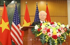 Discurso del secretario general Nguyen Phu Trong a la prensa tras sus conversaciones con el presidente estadounidense