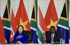 Vicepresidenta de Vietnam se reúne con homólogo sudafricano