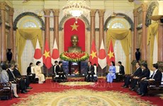 Presidente vietnamita recibe al príncipe heredero de Japón