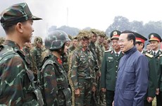 Presidente inspecciona la preparación combativa de la fuerza especial