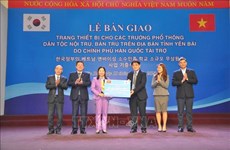 Corea del Sur apoya con equipamiento a escuelas de provincia vietnamita