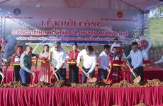 Inauguran construcción del lago Nam La en Dien Bien