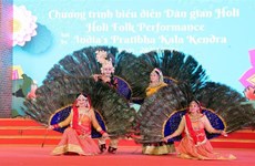 Celebración india de Holi deleita al público de provincia vietnamita