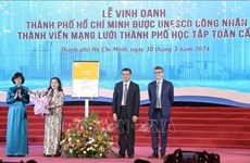 Ciudad Ho Chi Minh se une a Red Mundial de Ciudades del Aprendizaje de la UNESCO