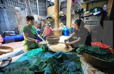 Hanoi: Preocupa la desaparición del oficio de hacer Com (arroz glutinoso tierno) de la aldea de Vong
