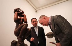 Celebran en Hanoi exposición de esculturas con motivo de congreso partidista