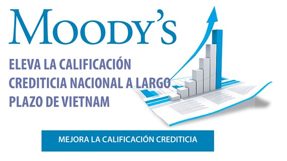 Moody's eleva la calificación  crediticia nacional a largo plazo de Vietnam 