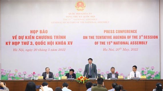  Parlamento de Vietnam iniciará su tercer período de sesiones la próxima semana