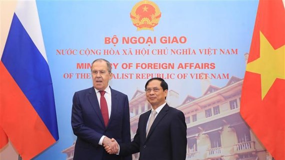 Canciller vietnamita sostiene conversaciones con su homólogo ruso 