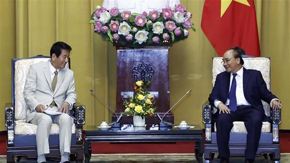 Presidente vietnamita recibe a exembajador especial japonés