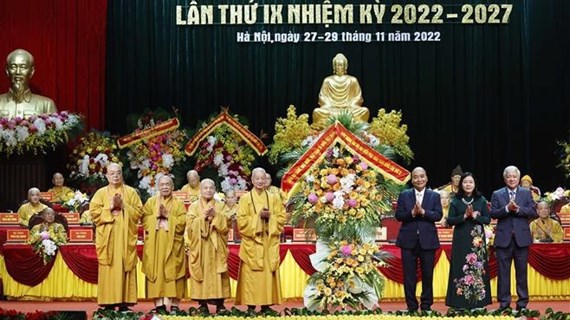 Presidente de Vietnam asiste a IX Congreso Nacional de Budismo 
