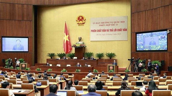Parlamento vietnamita realiza interpelaciones sobre asuntos jurídicos