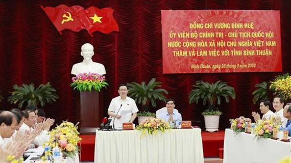Presidente del Parlamento de Vietnam realiza visita de trabajo a la provincia Binh Thuan