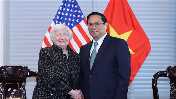 Premier vietnamita se reúne con la secretaria del Tesoro de Estados Unidos