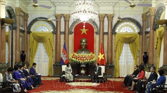 Presidente vietnamita recibe a titular legislativa camboyana