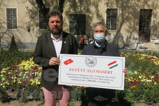 Vietnamitas en Hungria se unen a la lucha contra pandemia del COVID-19 hinh anh 2