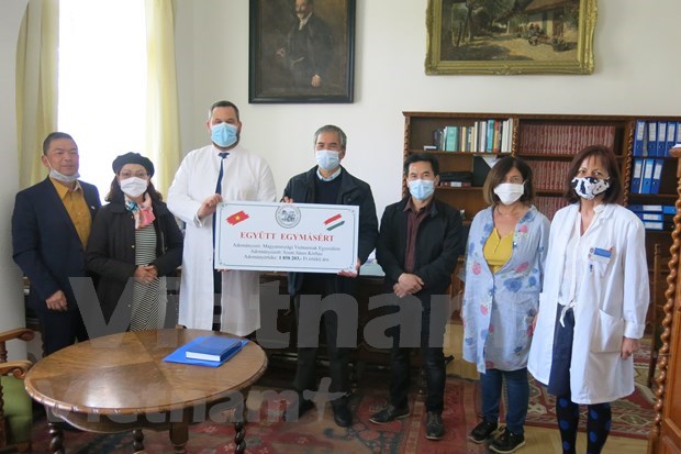 Vietnamitas en Hungria se unen a la lucha contra pandemia del COVID-19 hinh anh 3