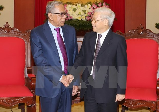 Dirigentes vietnamitas reciben al presidente bangladesi hinh anh 1