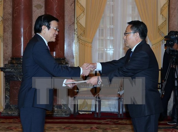 Presidente vietnamita recibe a nuevos embajadores hinh anh 1