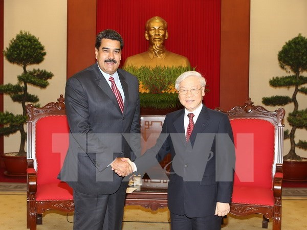 Lider de PCV se reune con Nicolas Maduro hinh anh 1