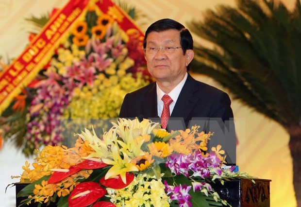 Presidente vietnamita asiste a la asamblea partidista de Thanh Hoa hinh anh 1