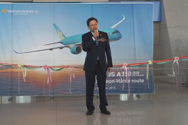 Vietnam Airlines opera Airbus A350 para ruta Hanoi- Seul hinh anh 1