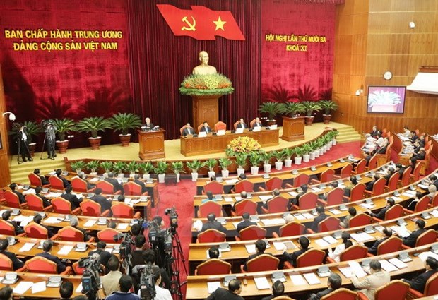 Comite Central del Partido Comunista de Vietnam inicia sesiones de trabajo hinh anh 1
