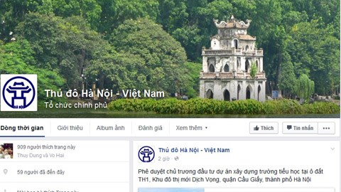 Comite Popular de Hanoi abre su pagina de Facebook hinh anh 1