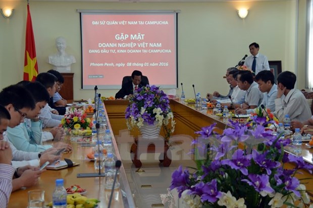 Organizan encuentro empresarial vietnamita en Cambodia hinh anh 1