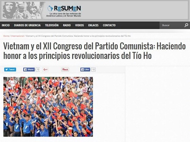 Elogia prensa argentina papel del Partido Comunista de Vietnam hinh anh 1
