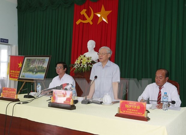 Lider partidista urge a luchar contra salinizacion en el delta de Mekong hinh anh 1