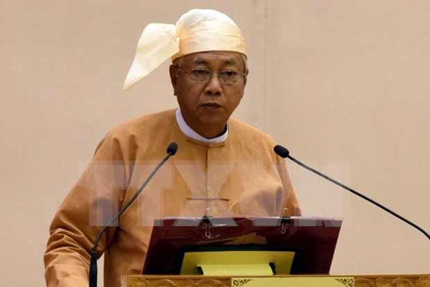 Htin Kyaw jura como presidente de Myanmar hinh anh 1