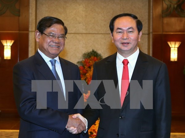 Presidente vietnamita recibe a vicepremier camboyano hinh anh 1