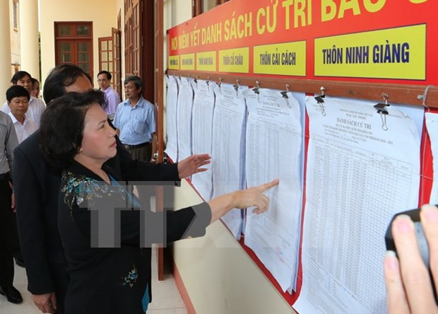 Dirigentes vietnamitas realizan supervision preelectoral hinh anh 1