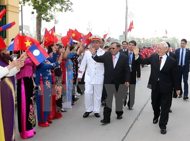 Presidente de Laos envia carta de agradecimiento a lideres vietnamitas hinh anh 1