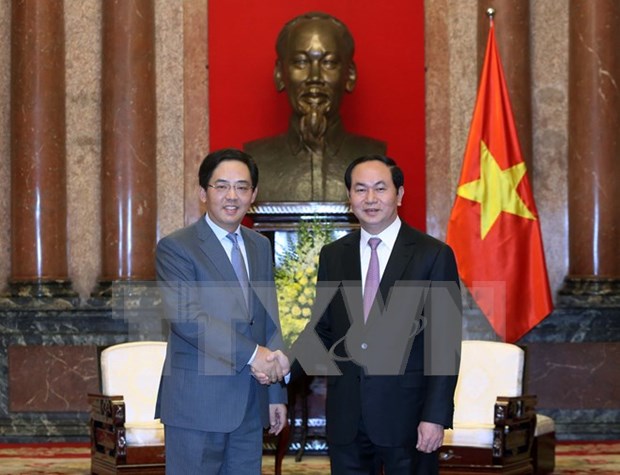 Presidente de Vietnam recibe a embajador chino hinh anh 1