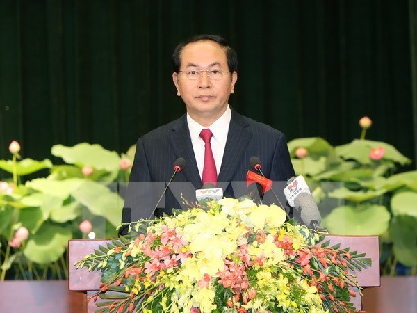 Presidente urge elevar eficiencia de aplicacion de Resolucion partidista hinh anh 1