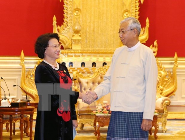 Presidenta de Parlamento de Vietnam continua actividades en Myanmar hinh anh 1