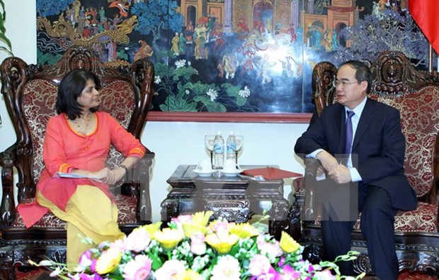 Recibe dirigente vietnamita a representante residente de ONU hinh anh 1