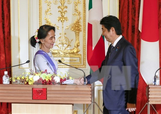 Japon promete siete mil 700 millones dolares en ayuda a Myanmar hinh anh 1