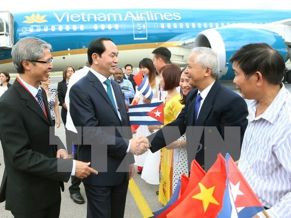 Presidente vietnamita inicia visita a Cuba hinh anh 1