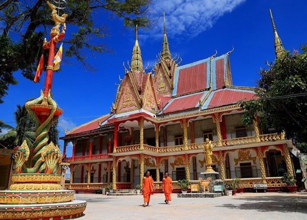 Elementos culturales unicos de los Khmeres afloran en pagoda Chung Rut hinh anh 1