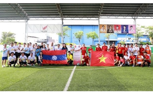 Embajadas de Vietnam y Laos celebran encuentro amistoso hinh anh 1