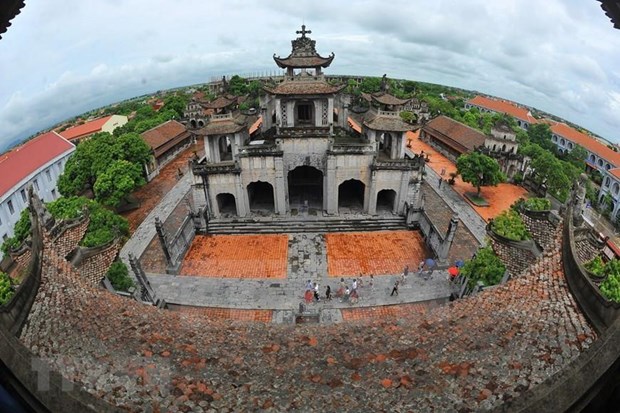 [Foto] Catedral de piedra Phat Diem en Ninh Binh hinh anh 1