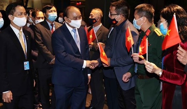 Presidente de Vietnam arriba a Nueva York para participar en magna cita de ONU hinh anh 1