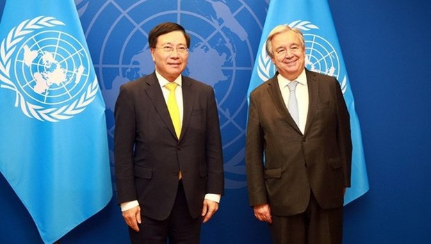 ONU continuara apoyando prioridades de desarrollo de Vietnam, afirma su secretario general hinh anh 1