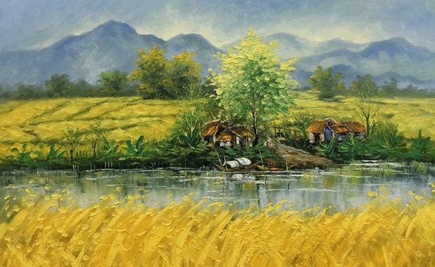 Contemplan belleza de la vida a traves de pinturas al oleo en Vietnam hinh anh 1