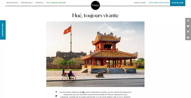 Periodista frances admira la belleza de Ciudad imperial de Hue hinh anh 1
