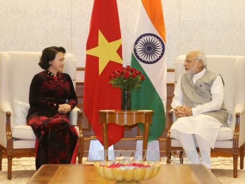 Presidenta de la Asamblea Nacional de Vietnam concluye visita a India hinh anh 1